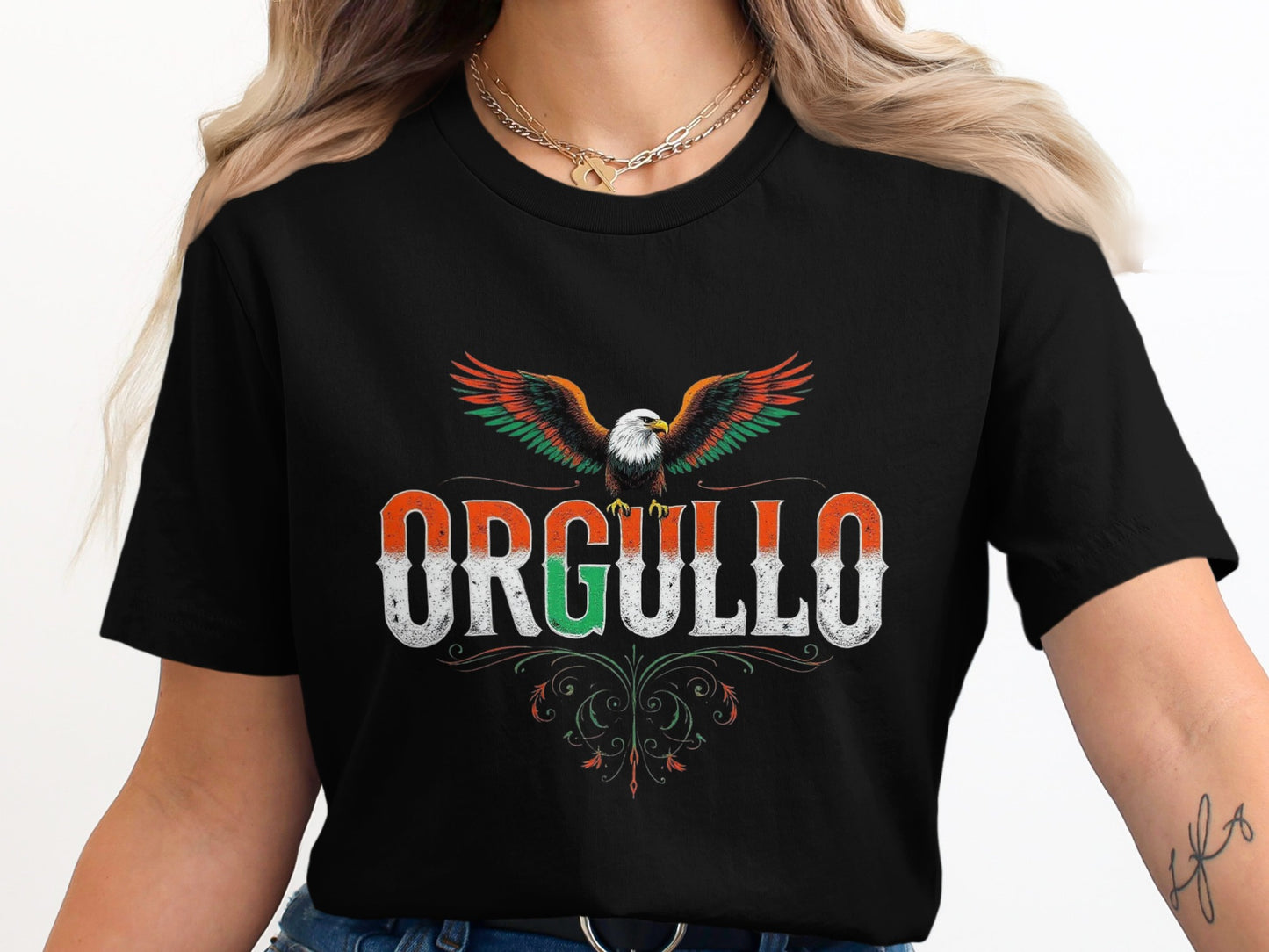 Vibrant Orgullo Eagle Graphic Design T-Shirt product