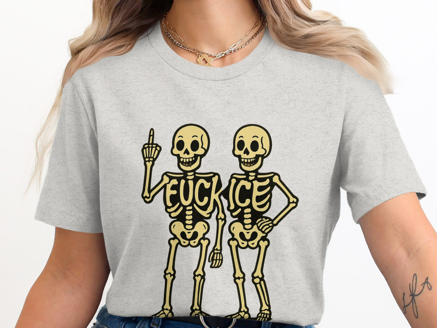Humorous Skeletons with Attitude Graphic T-shirt Product