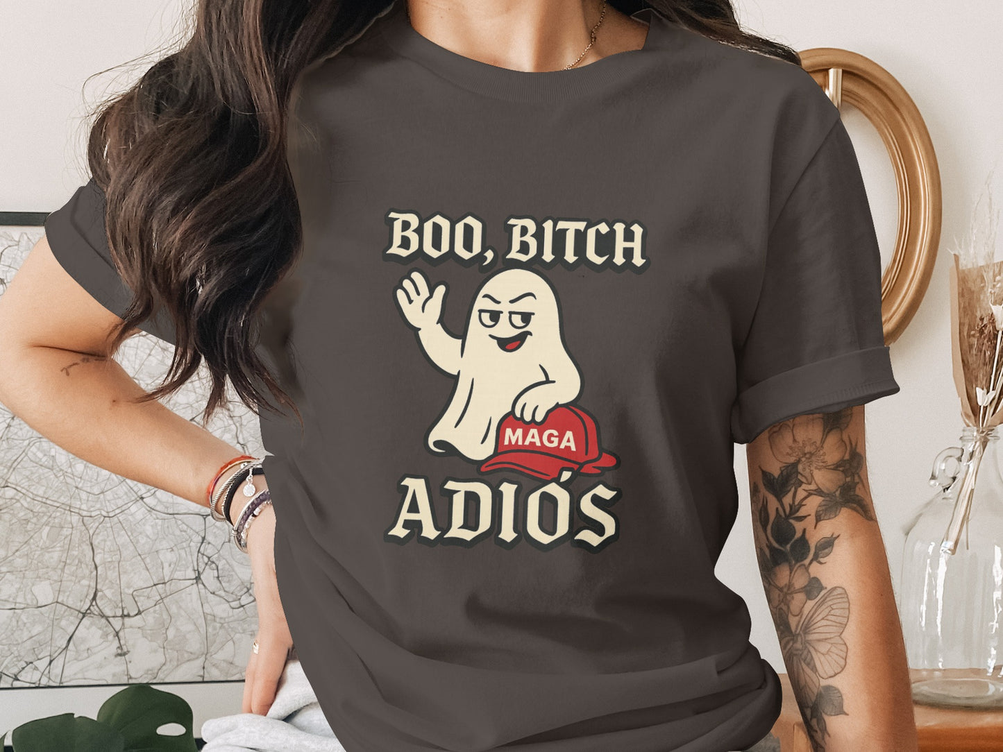 Boo Bitch Adios Funny Ghost Graphic T-Shirt product