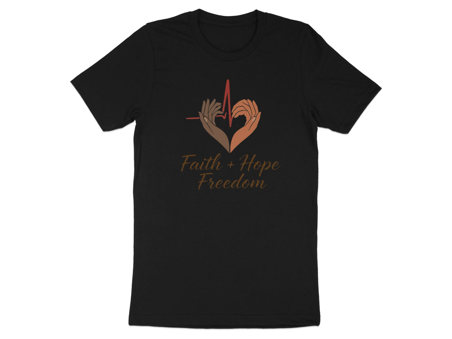 Faith Hope Freedom Heartbeat Tee Shirt product
