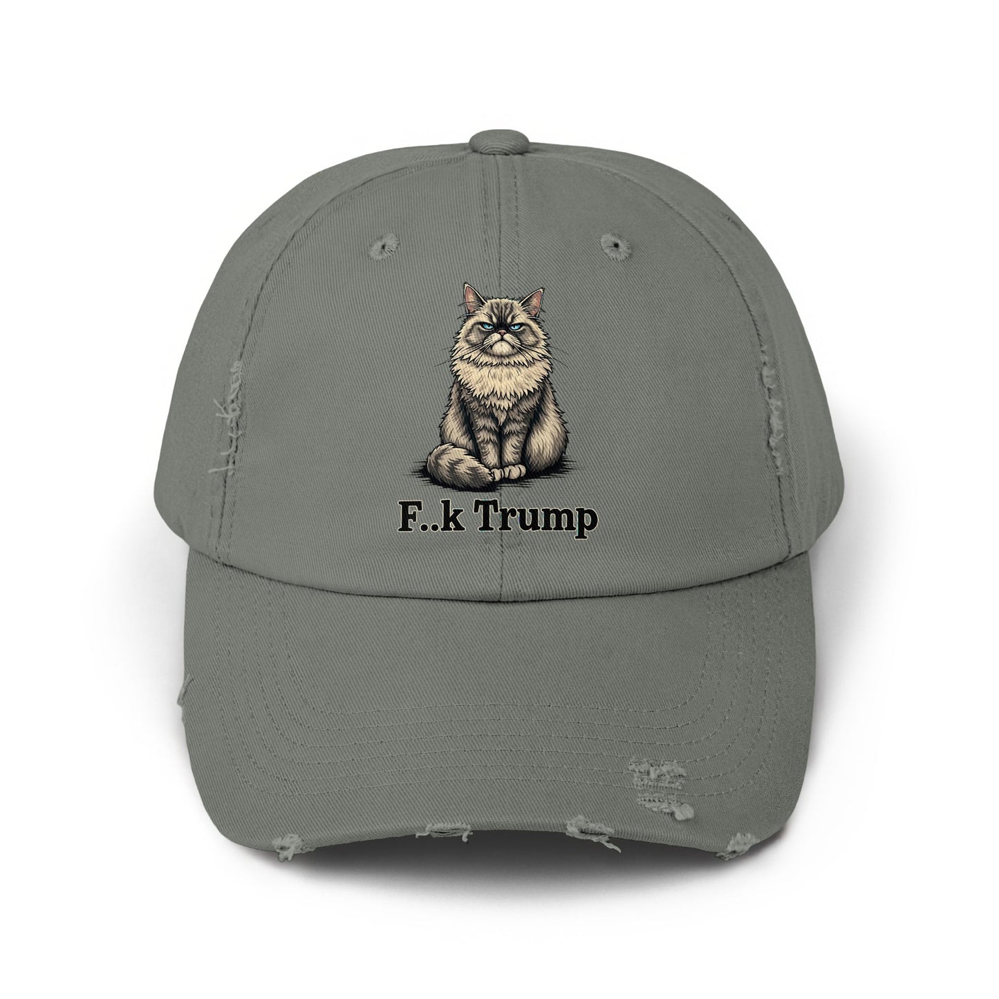F.k Trump Cat Embroidered Adjustable Baseball Hat product