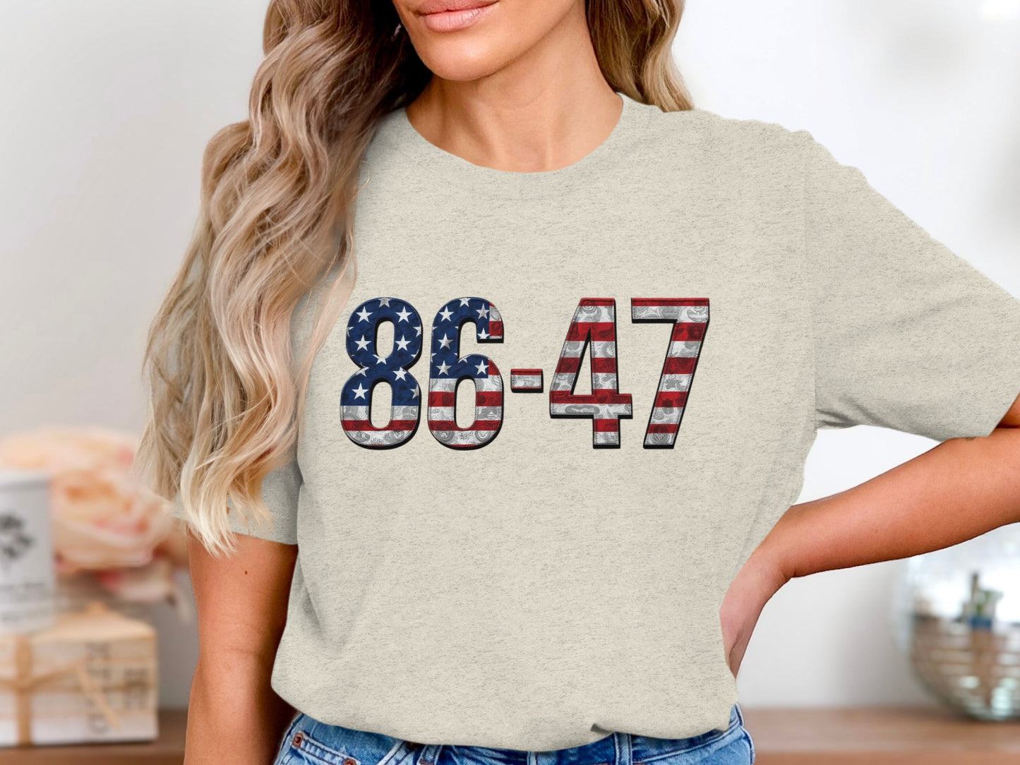 Vintage 86-47 American Flag Inspired Graphic Tee product