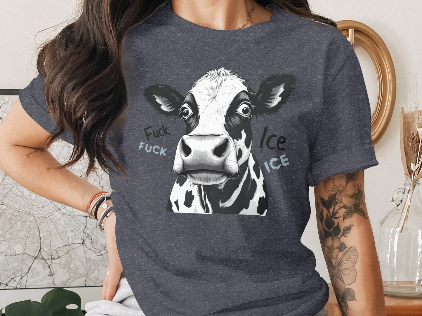 Funny Cow Graphic Tee Shirt for Animal Lovers product type
