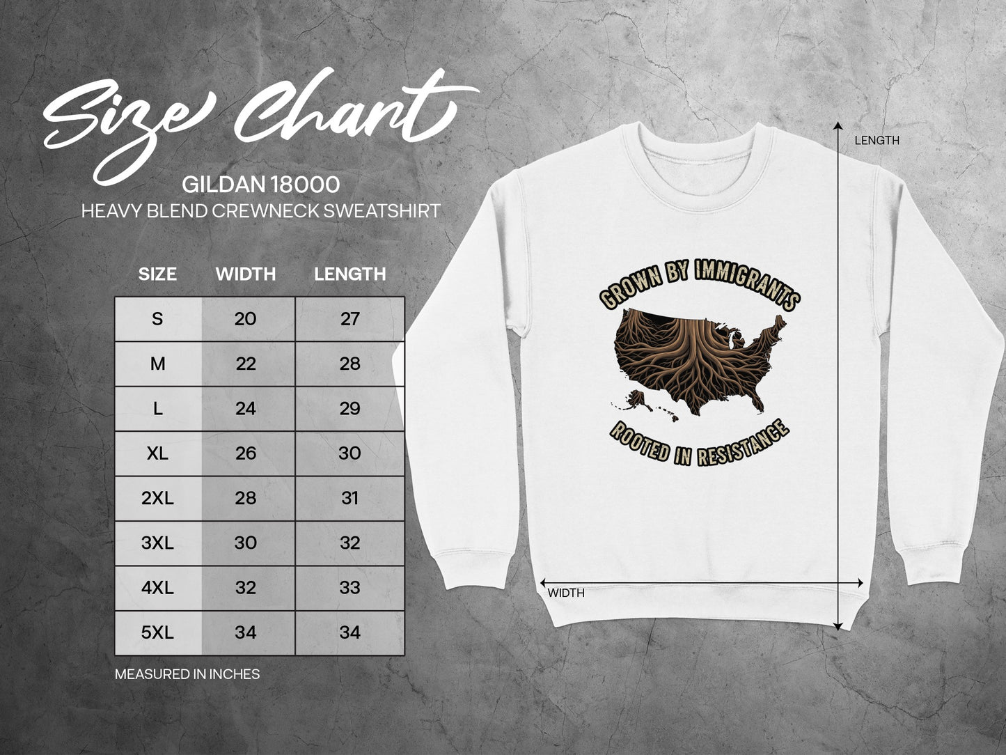 Brown by Immigrants Rooted in Resistance product sweatshirt