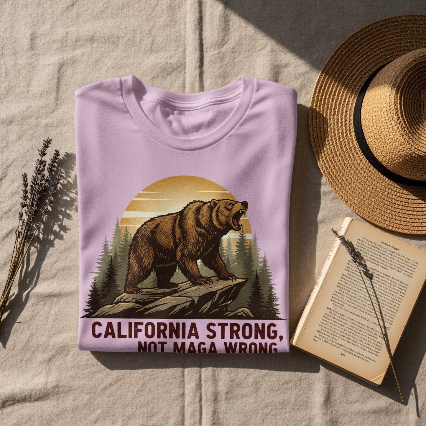 California Strong Not MAGA Wrong Bear Print product