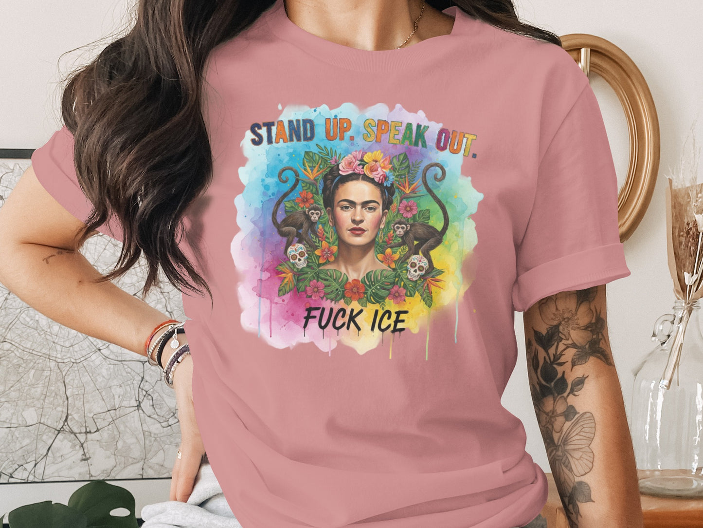 Stand Up Speak Out Fuck Ice Graphic T-shirt product