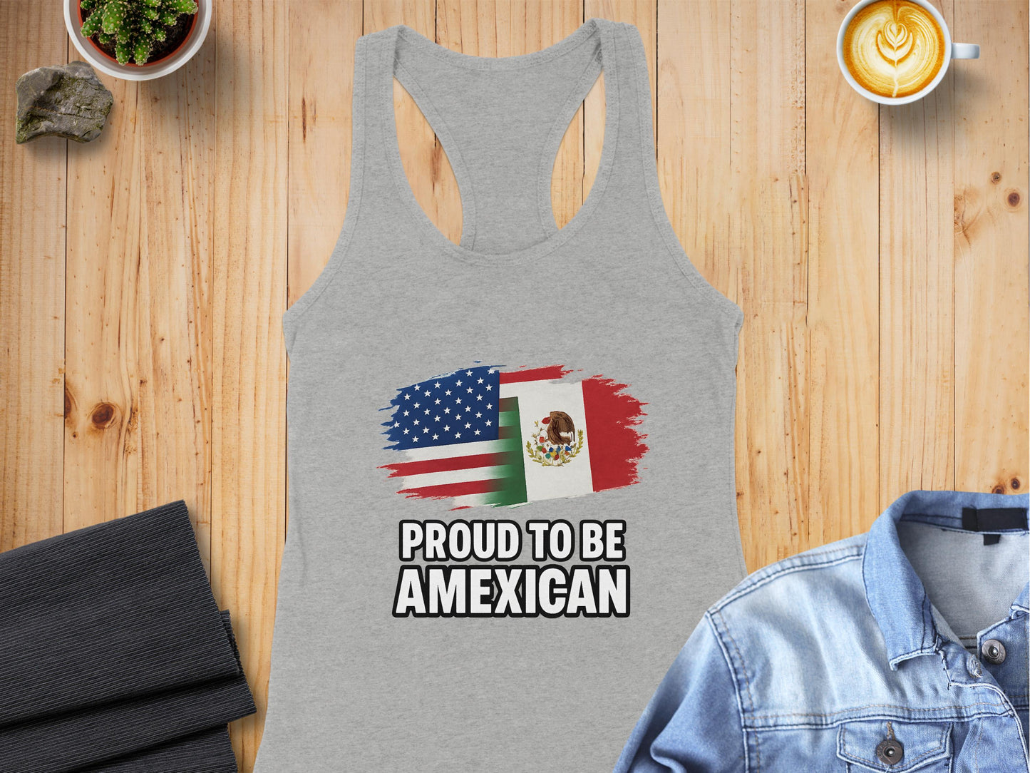 Proud To Be American Mexican Flag Tanktop product type