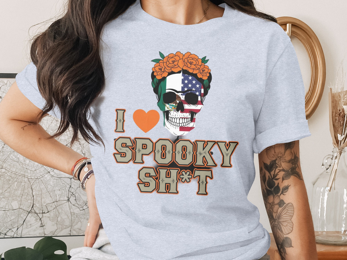 I Love Spooky Sh*t Skull T-shirt product type