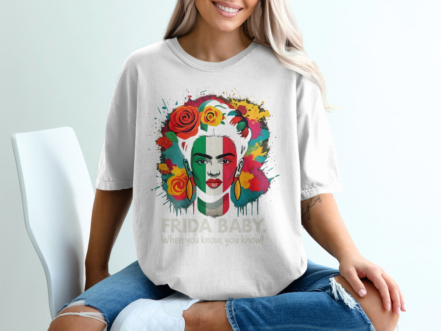 Frida Baby Colorful Artistic Print Graphic T-shirt product