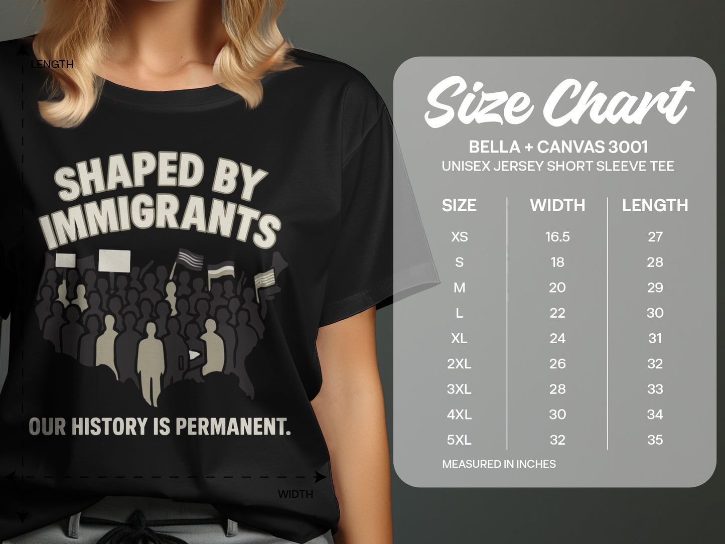 Shaped by Immigrants Our History Is Permanent T-shirt product