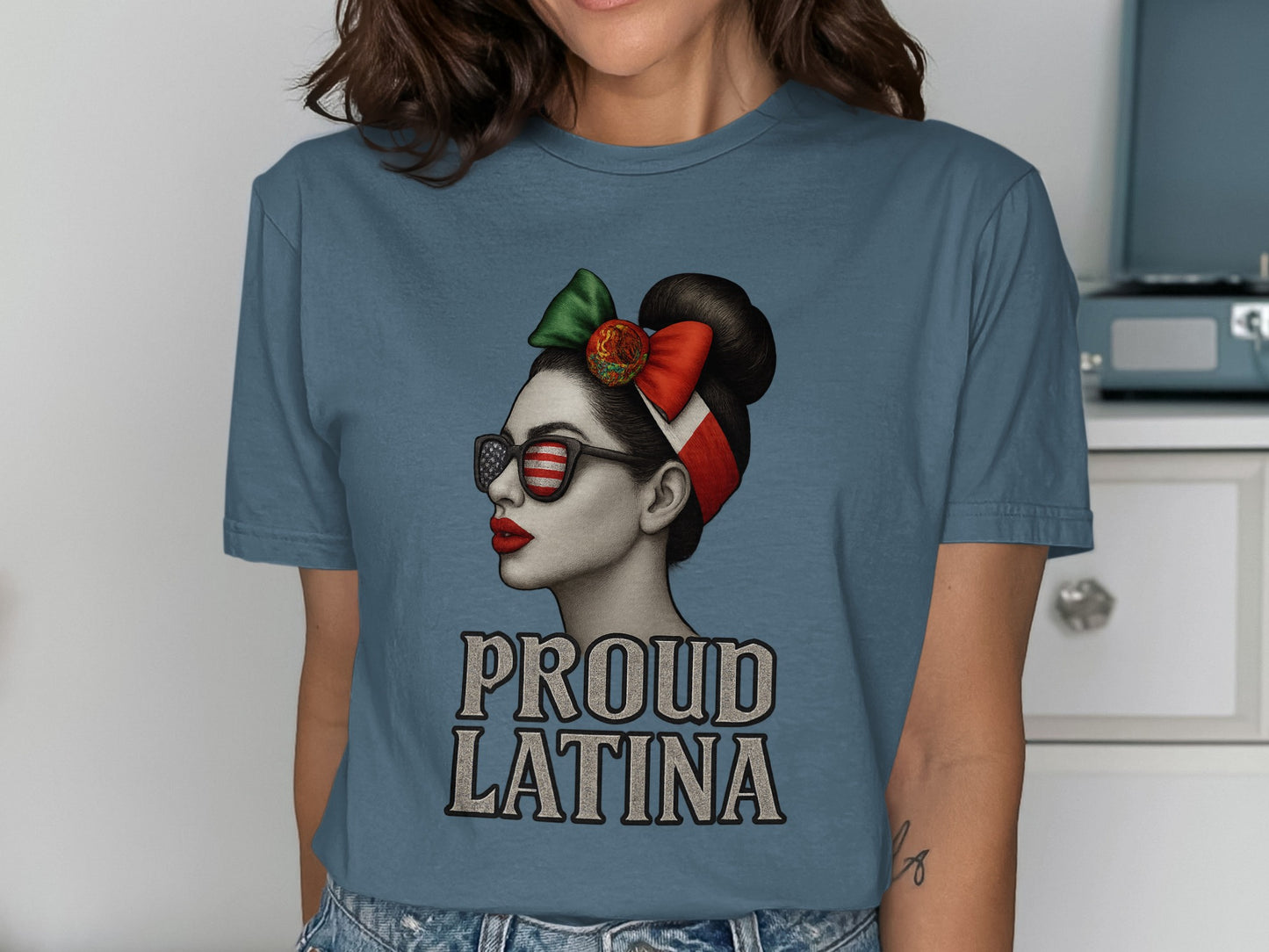 Proud Latina Graphic Tee Patriotic design product
