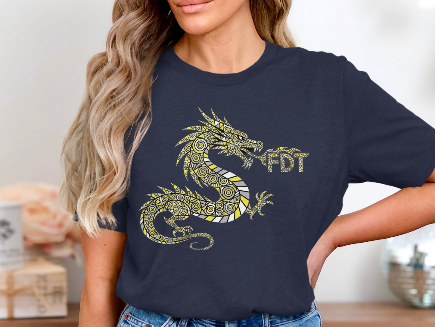 Dragon Design on Black Short Sleeve Shirt product