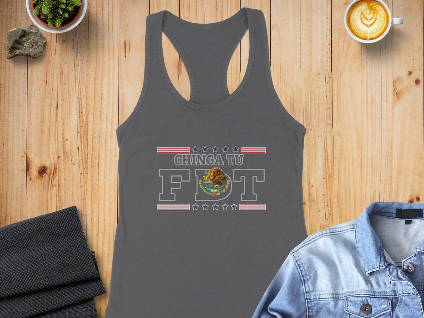 Chinga Tu Fit Tank Top featuring Unique Patriotic Product
