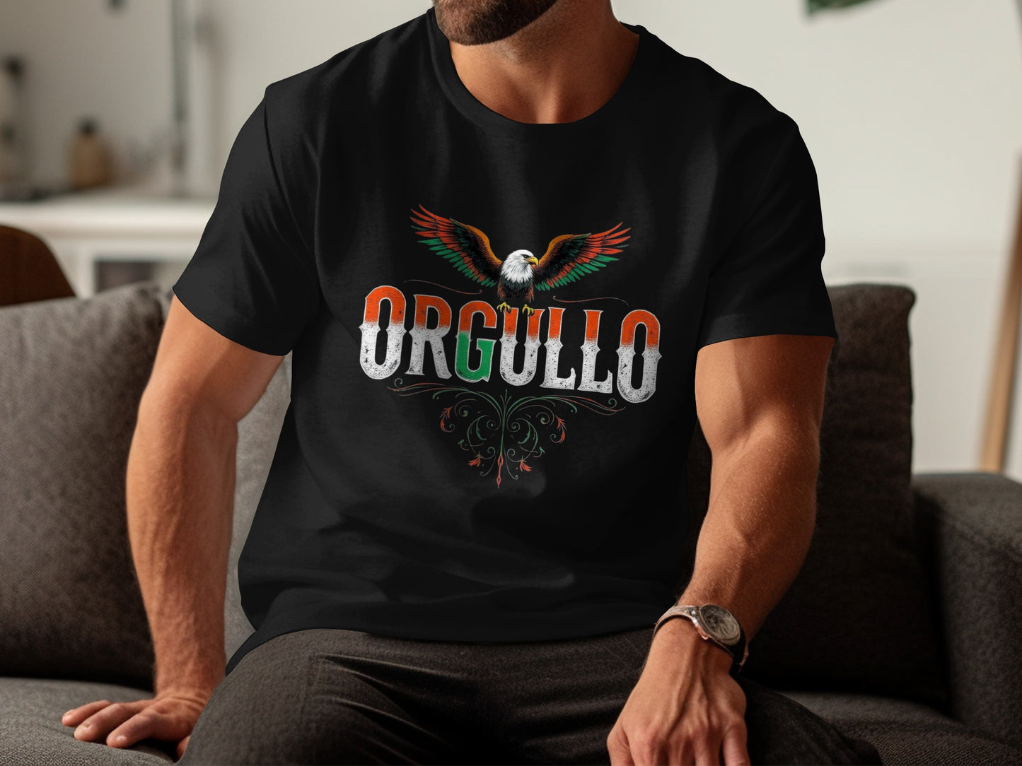 Orgullo Eagle and Flag Design T-Shirt product