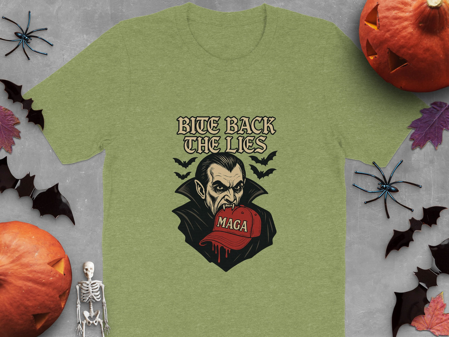 Bite Back The Lies MAGA Vampire Themed Apparel product
