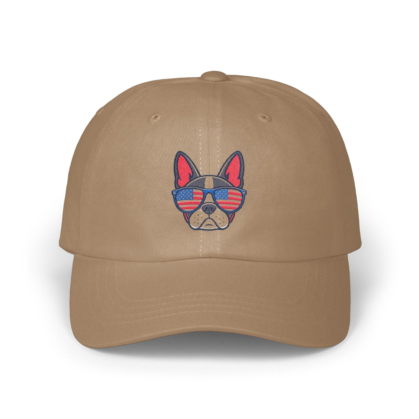 Patriotic Dog Wearing Sunglasses Embroidered Hat product