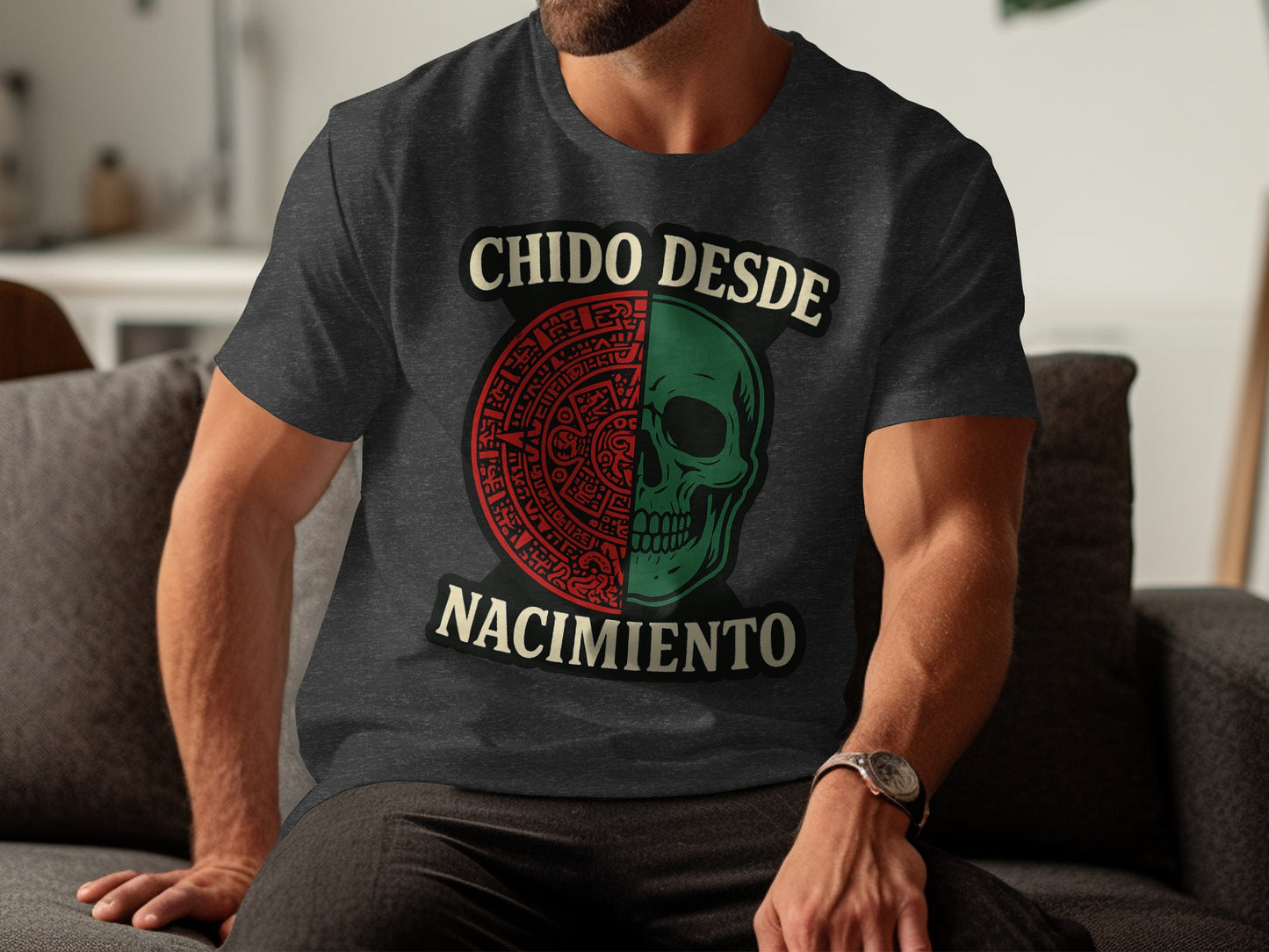 Chido Desde Nacimiento Skull Themed T-shirt product type