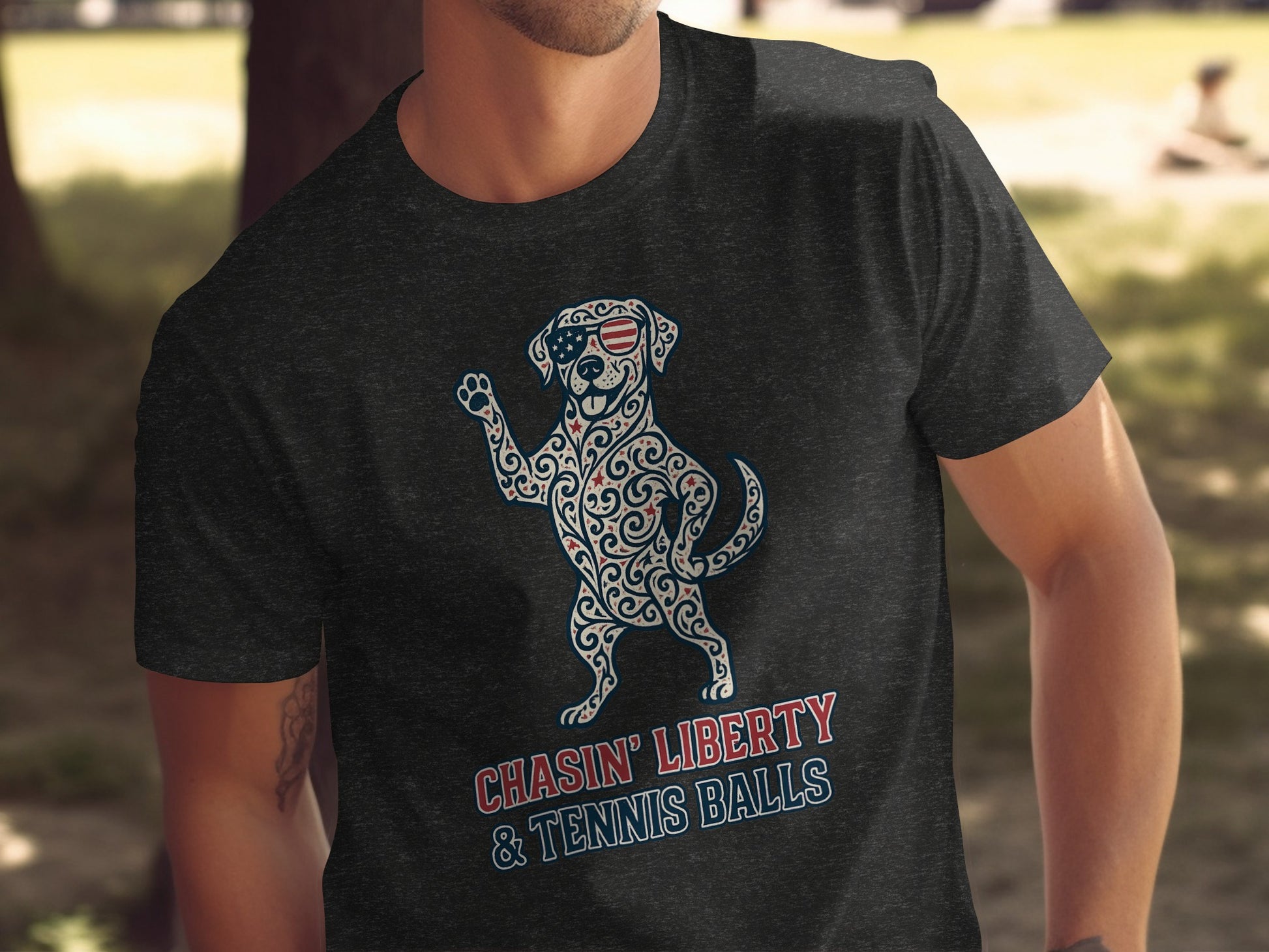 Chasin Liberty and Tennis Balls Graphic Tee product type