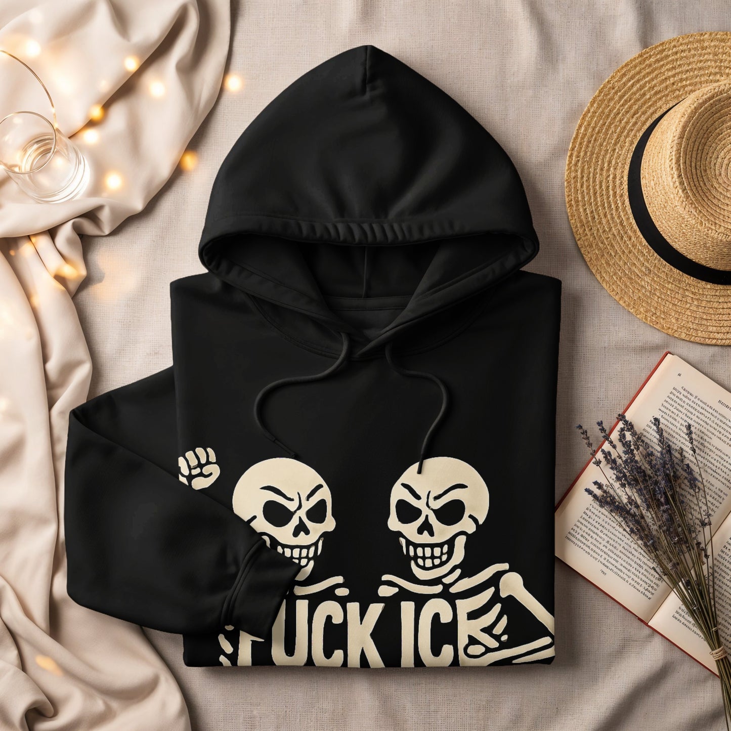 Skeleton Graphic Hoodie with Unique Statement Product