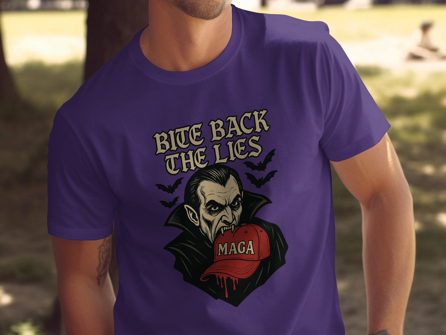 Bite Back The Lies Dracula Hat T-shirt product