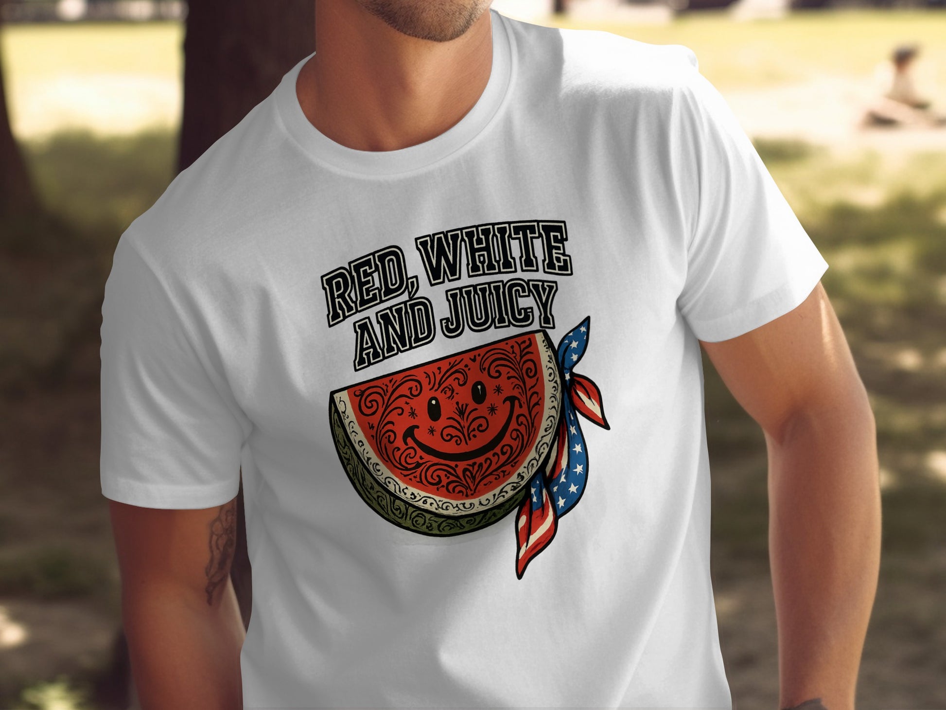 Red White and Juicy Watermelon Graphic T-Shirt product