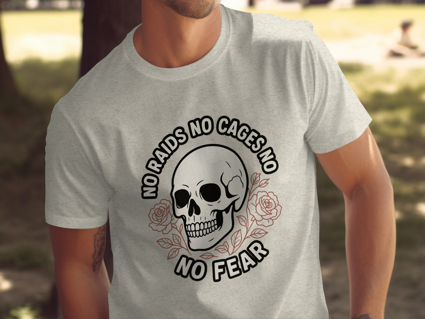 No Raids No Cages No Fear Skull T-shirt product