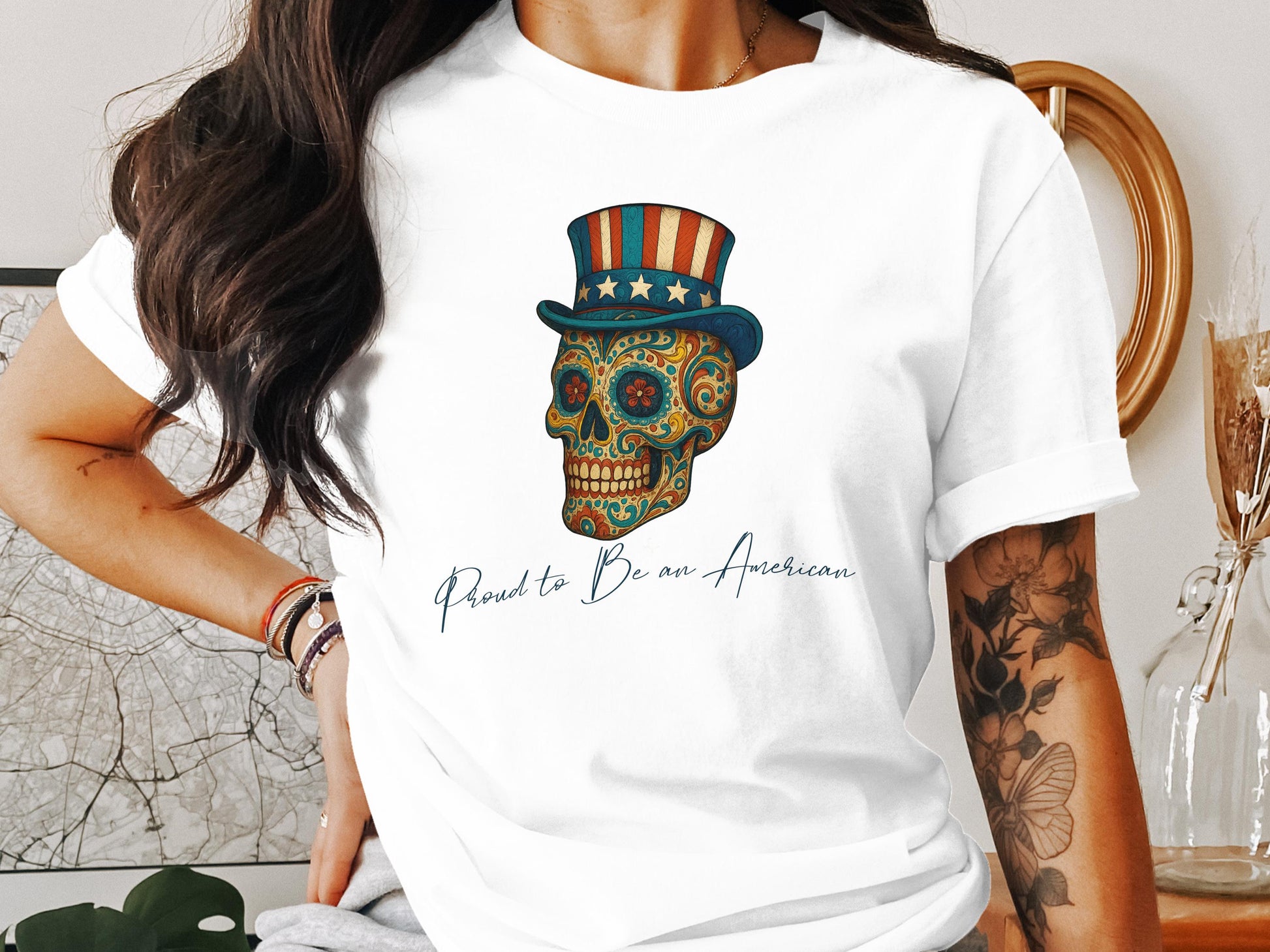 Proud to Be an American Skull T-shirt product