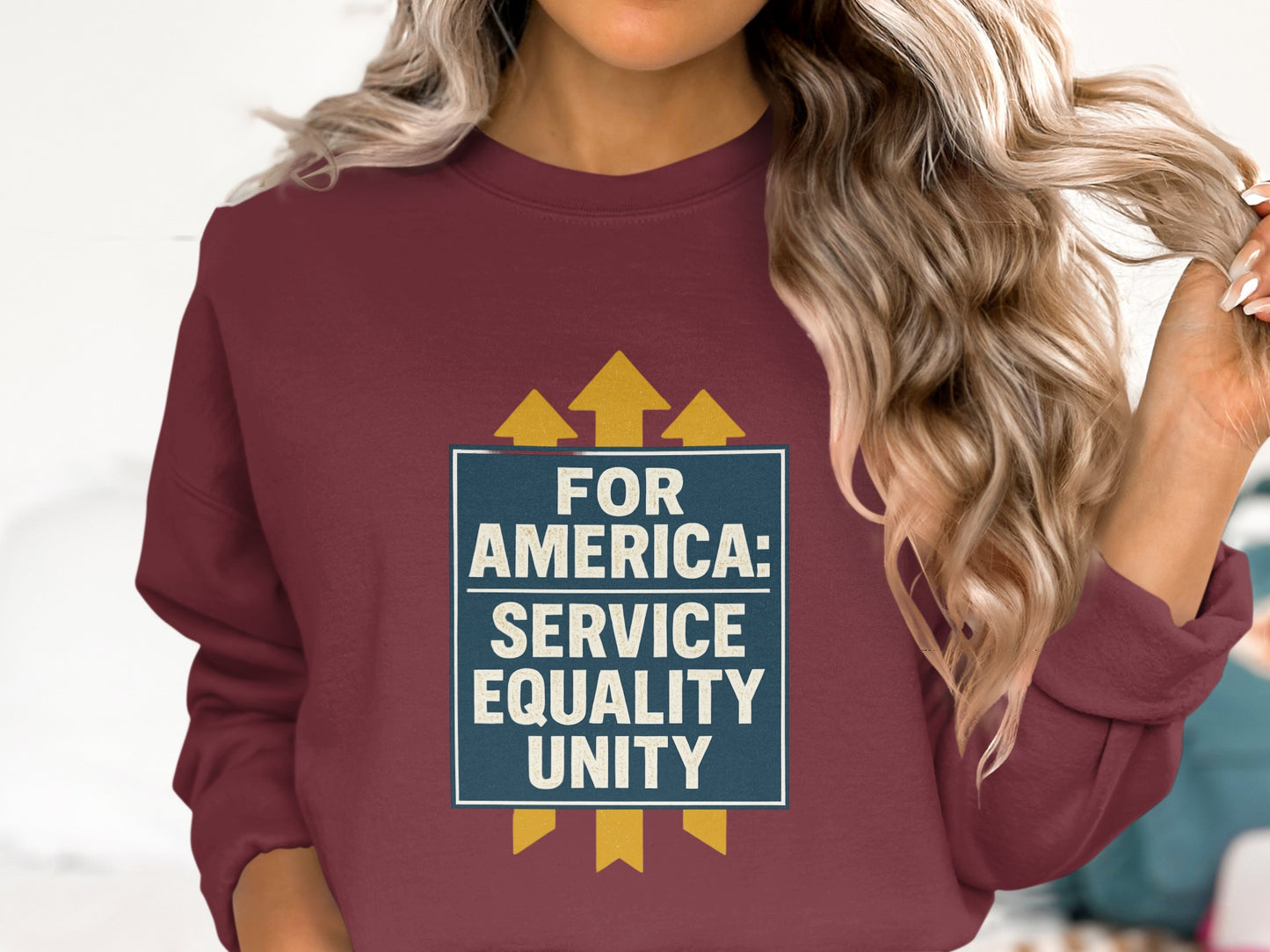 For America Service Equality Unity Sweatshirt product type