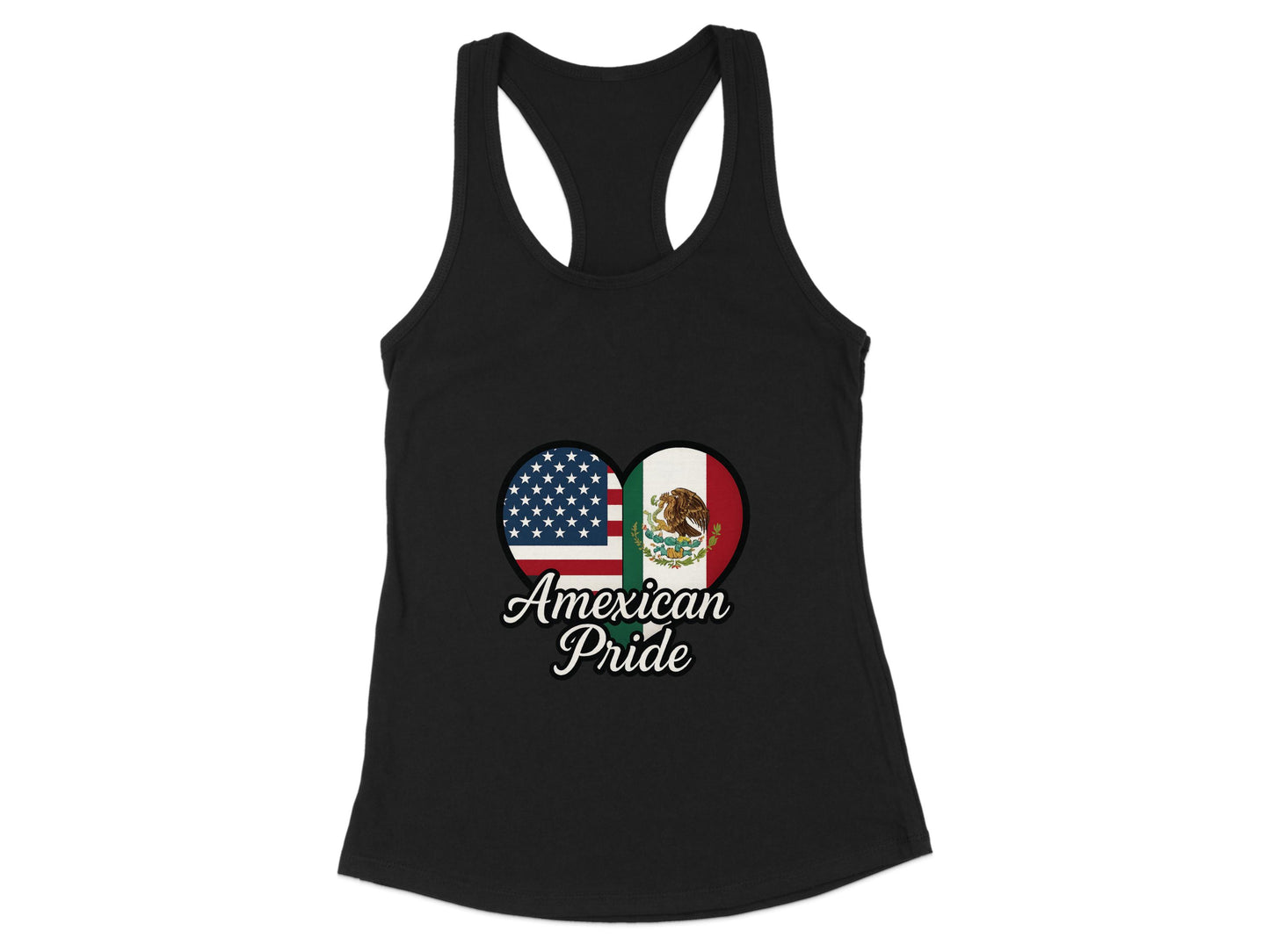 American and Mexican Pride Heart Printed Tank Top product type