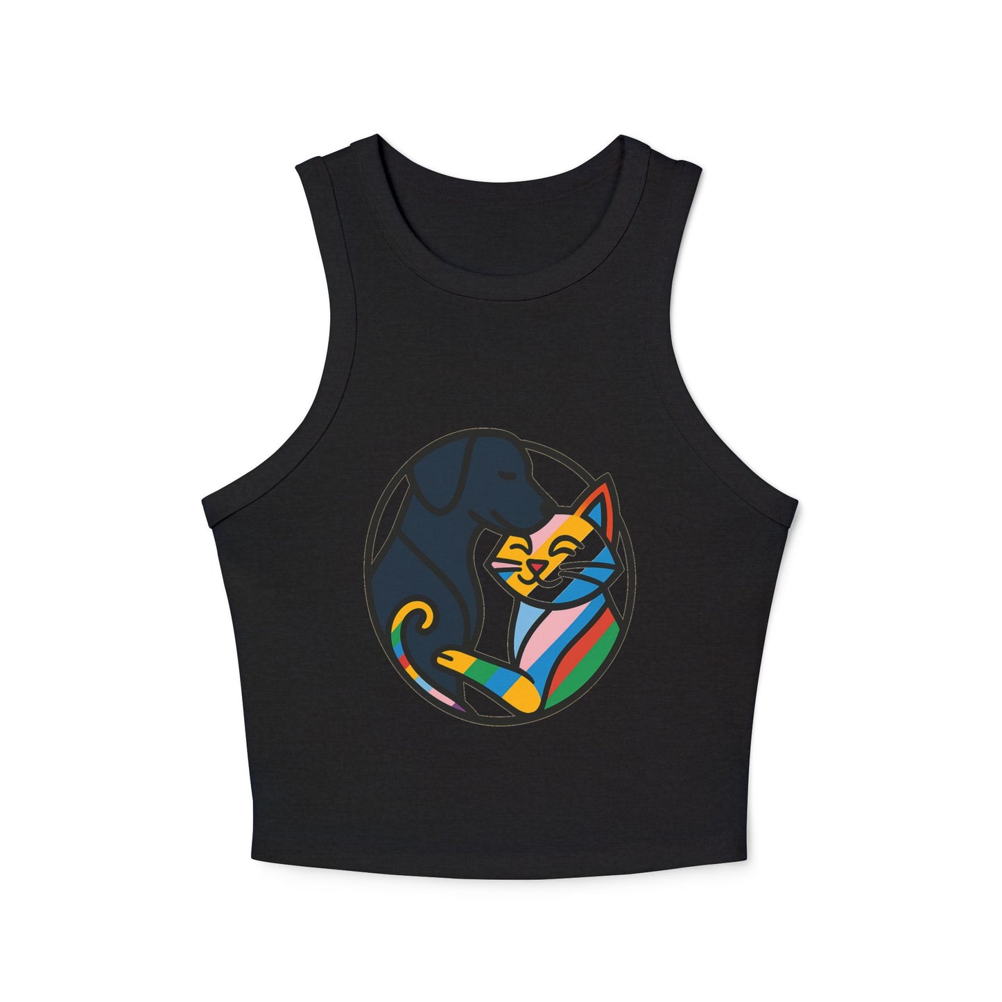 Pride tank top Cozy Cat and Dog Love Racer Tank Top for Pet Lovers
