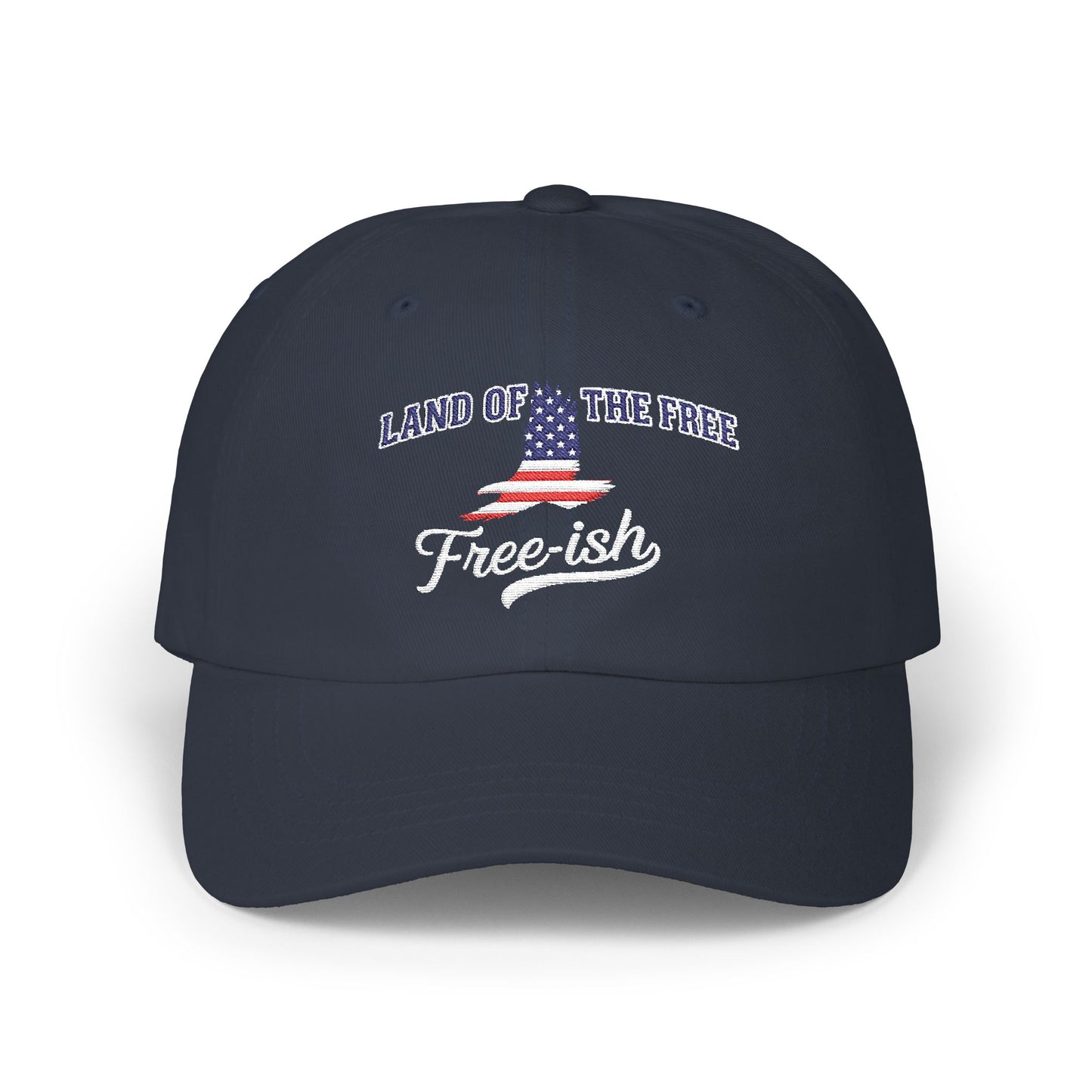 4th of July Embroidery Hat 'Land of the Free' Design | Patriotic Hat, Gift for Dads, Casual Wear, Freedom Cap, Summer Accessory