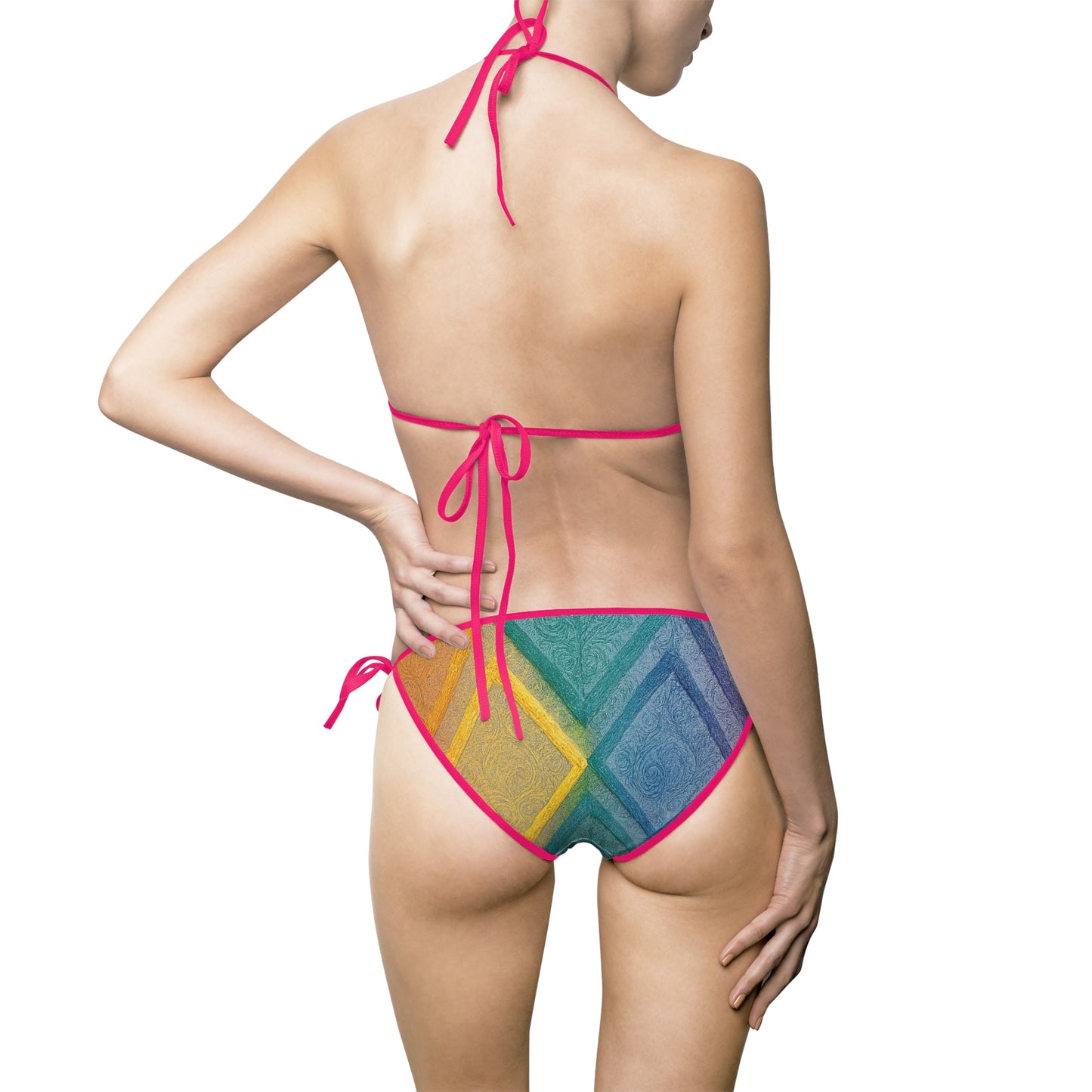 Pride Vibes Women's Bikini Swimsuit, LGBTQ+ Swimwear, Summer Beachwear, Pride Month Apparel, Colorful Beach Outfit