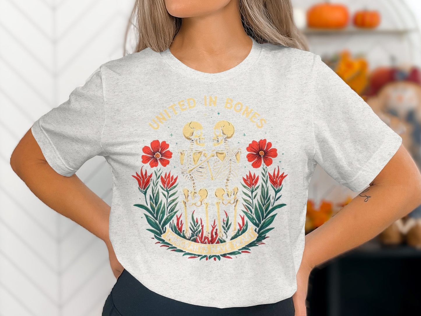United In Bones Graphic T-Shirt for Halloween product type