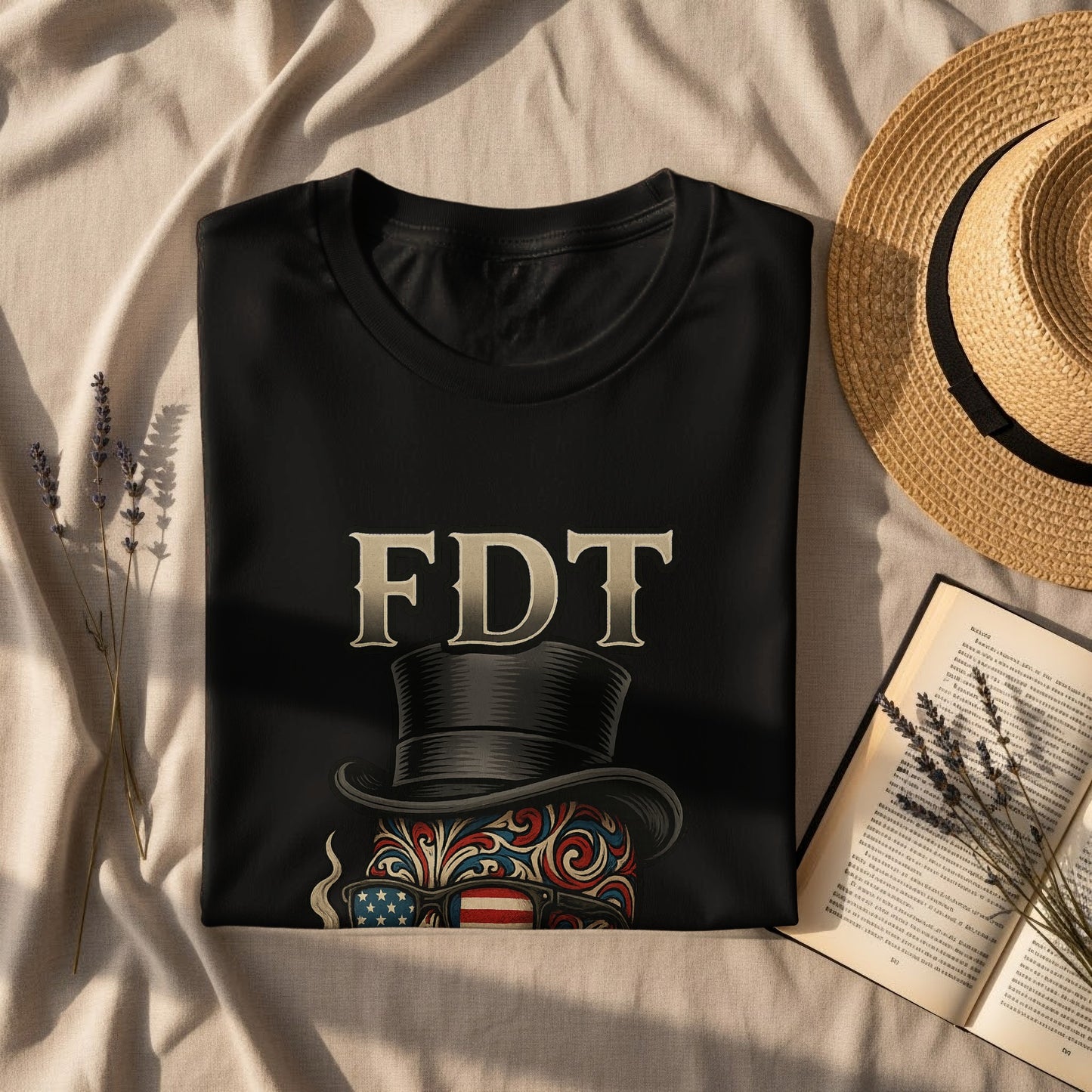 FDT Graphic Tee with Top Hat Skull Design product