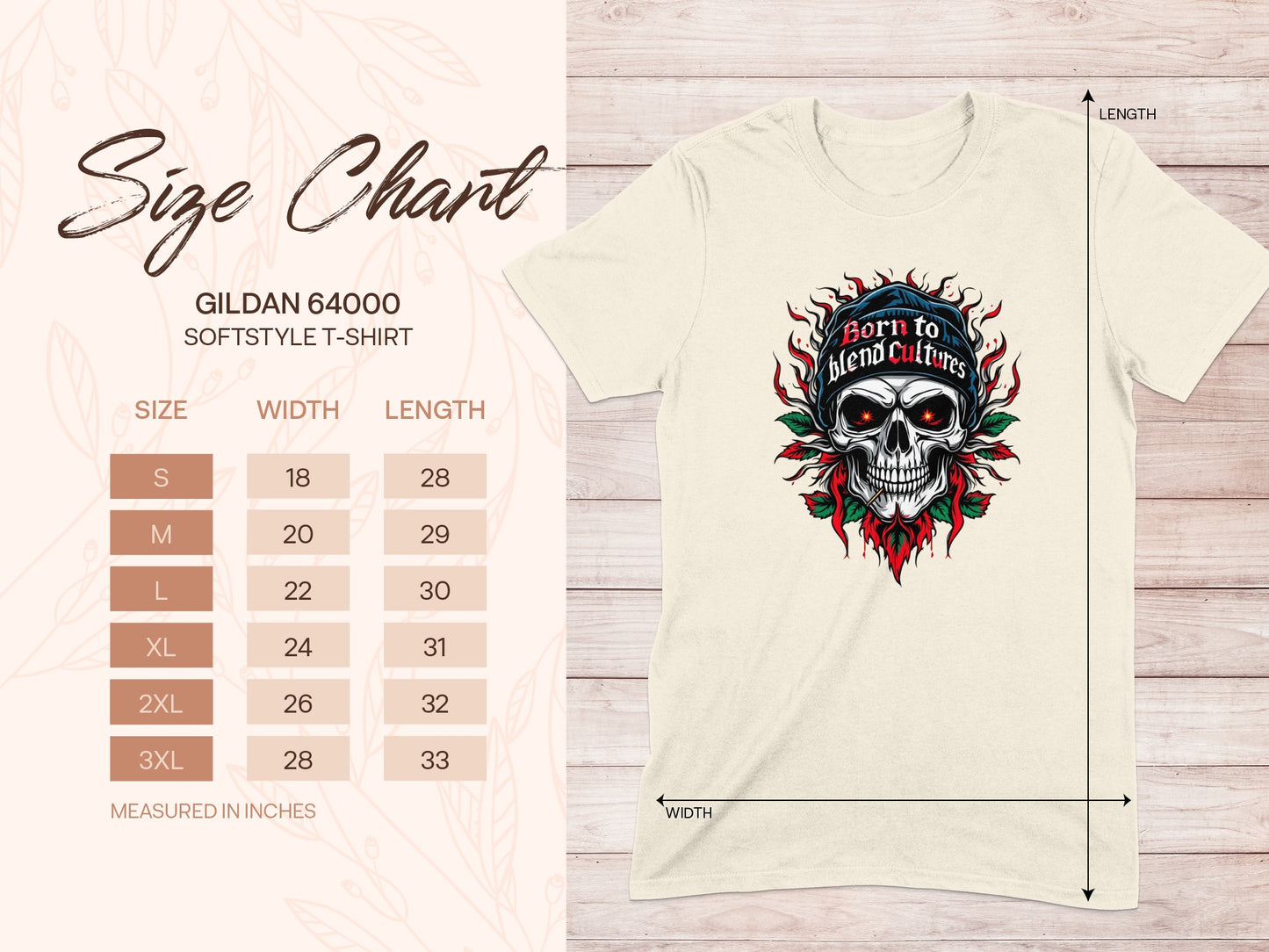 Born to Blend Cultures Skull T-Shirt product type