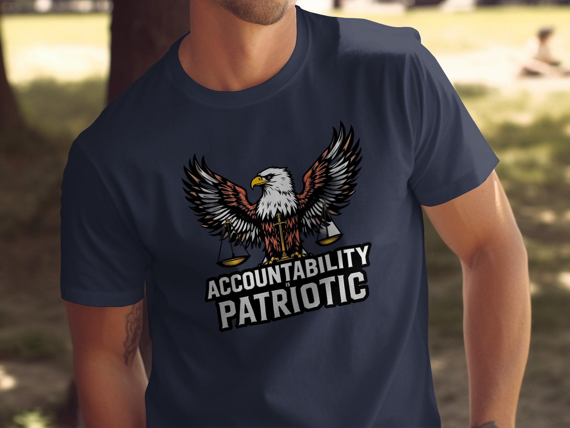 Accountability Patriotic Eagle Graphic T-Shirt product