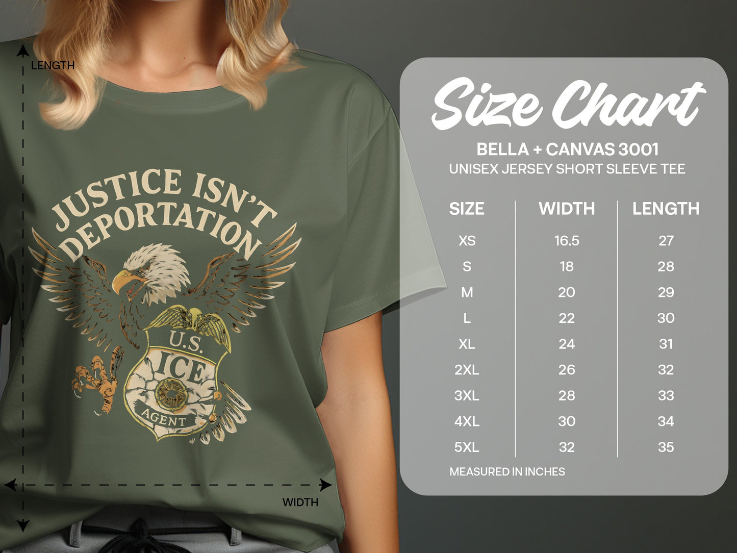 Justice Isn't Deportation Short Sleeve Tee product