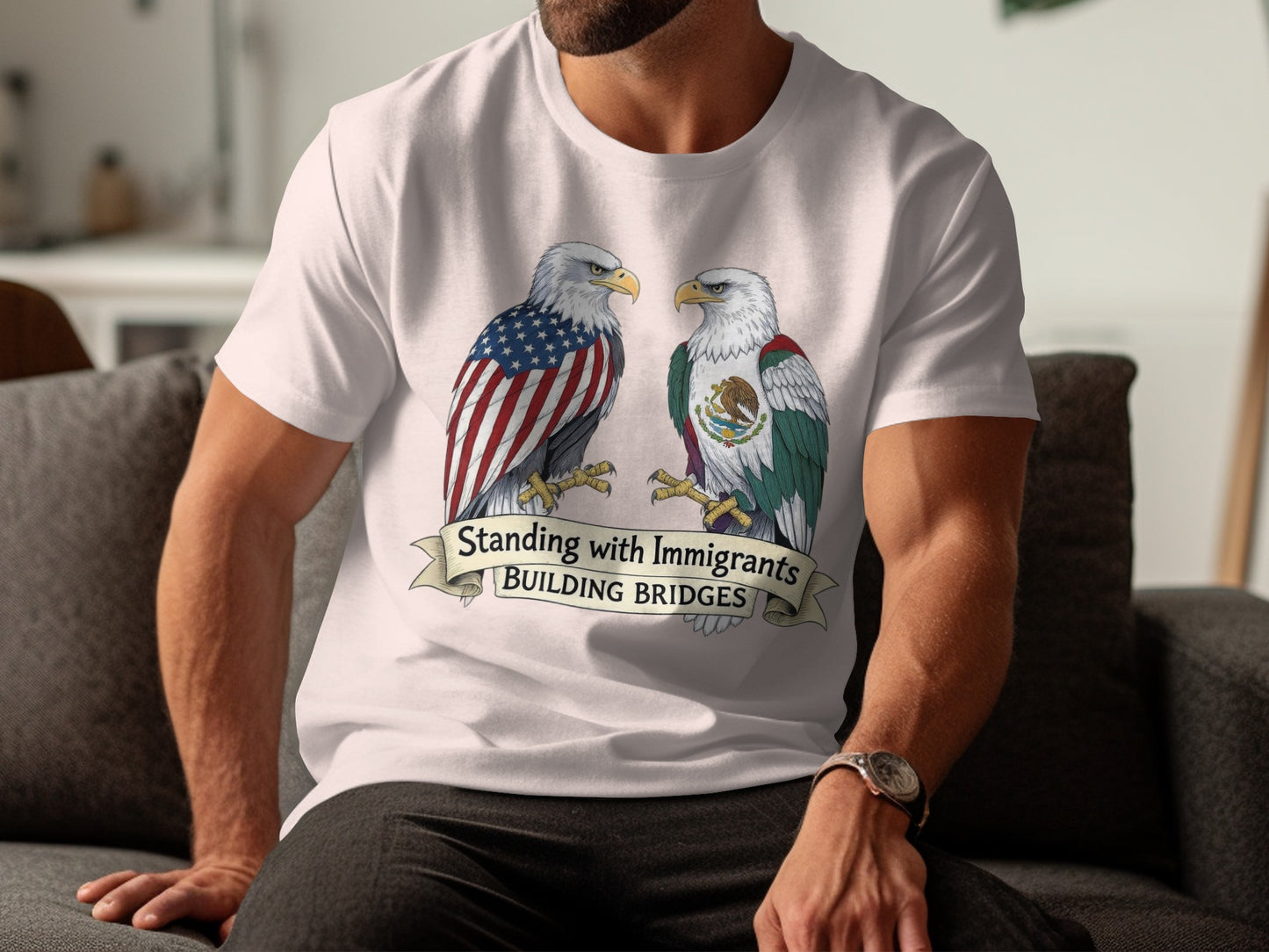 Standing with Immigrants Building Bridges T-shirt product