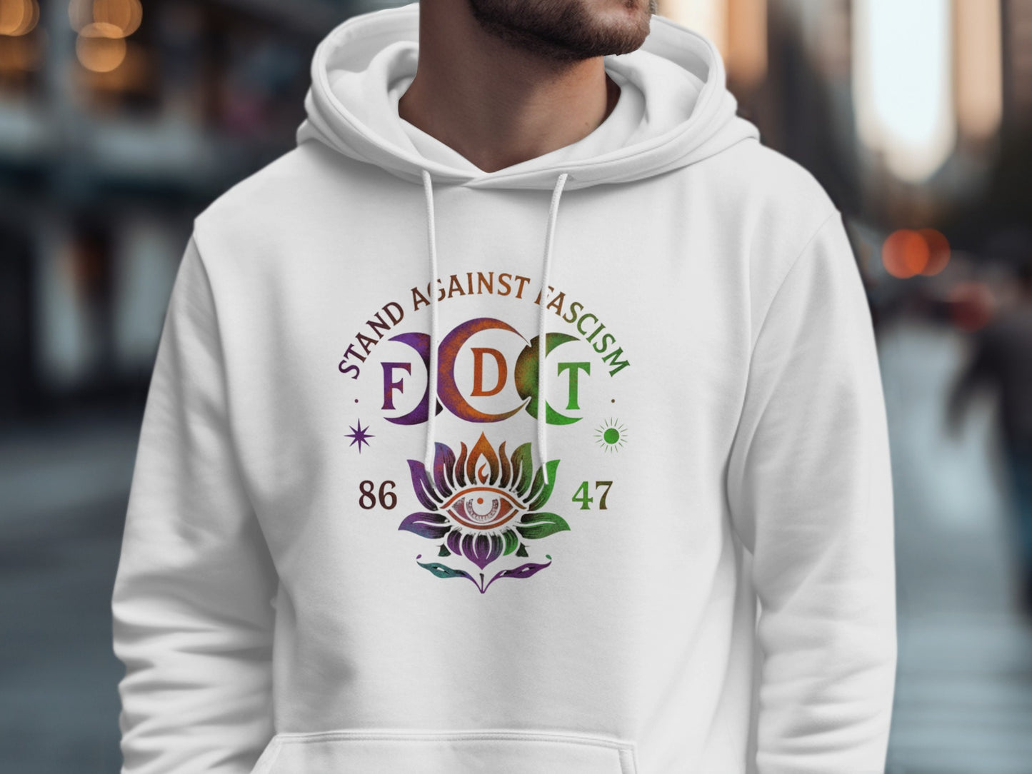 Stand Against Fascism Eye Graphic Hoodie product