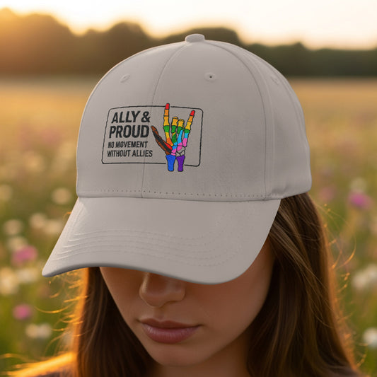 Ally and Proud Embroidered Statement Cap product