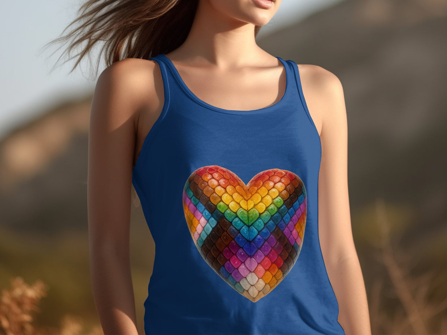 Colorful Heart Design Sleeveless Top Product