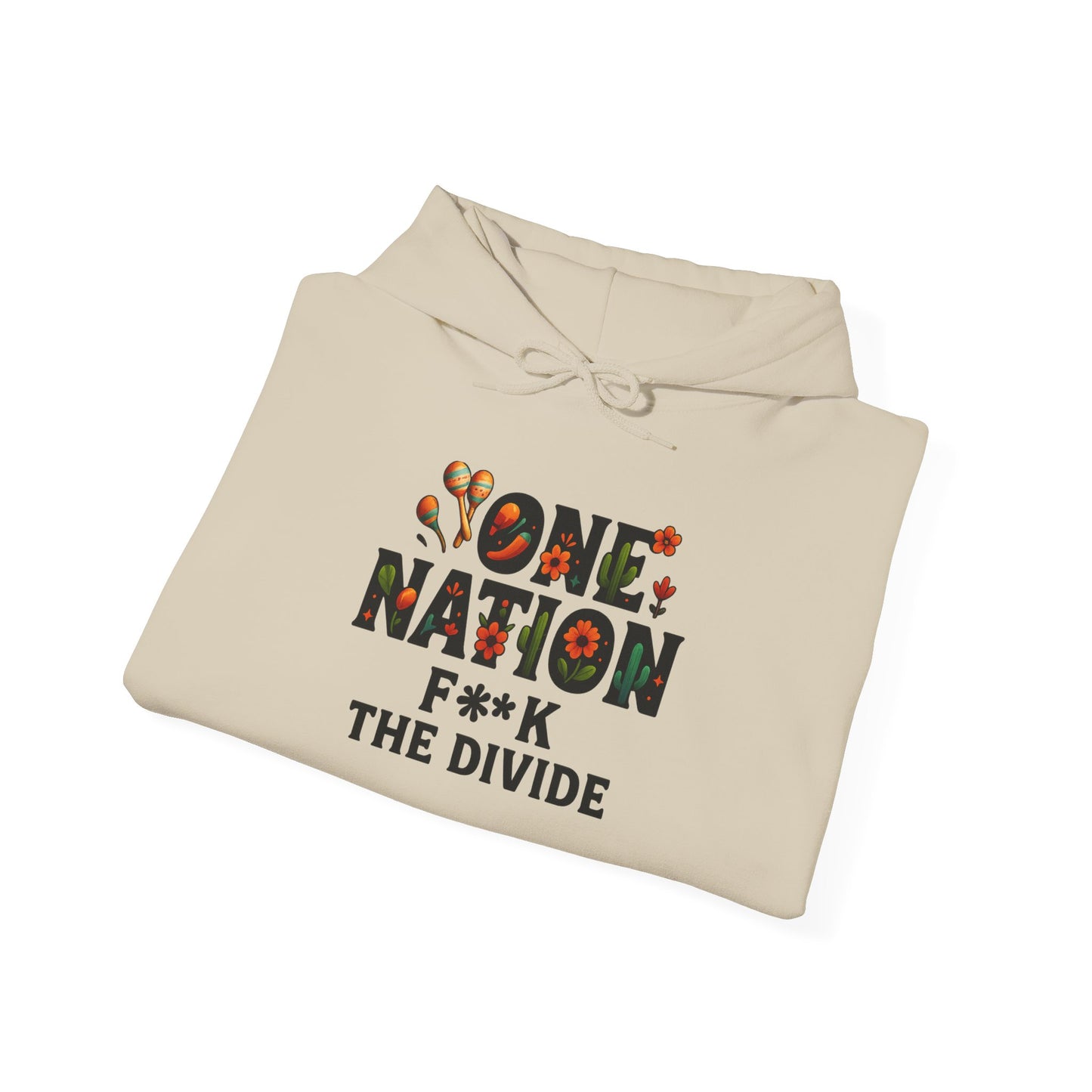 Pride hoodie One Nation Unisex Hoodie - F**k The Divide - Comfortable Heavy Blend Sweatshirt