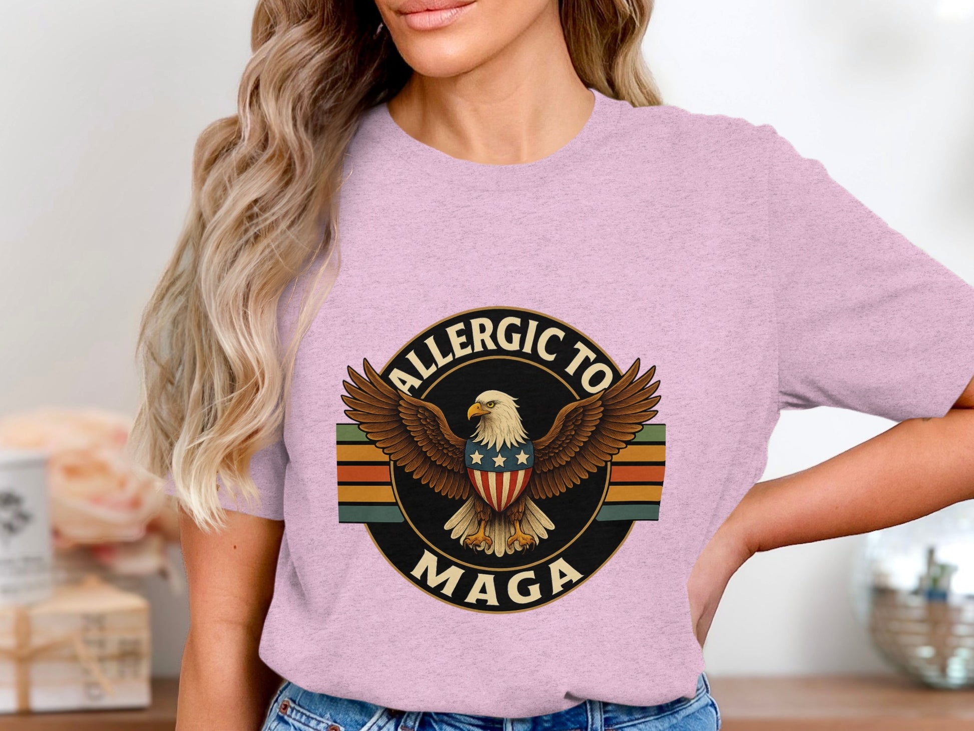 Allergic to MAGA Graphic Short Sleeve T-Shirt product type