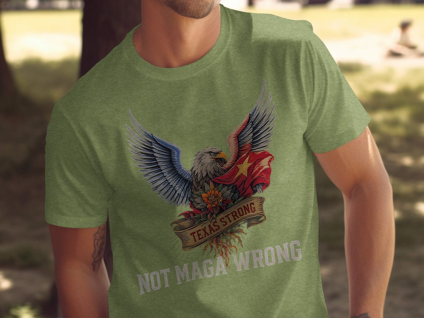 Texas Strong Not MAGA Wrong Graphic T-Shirt product type