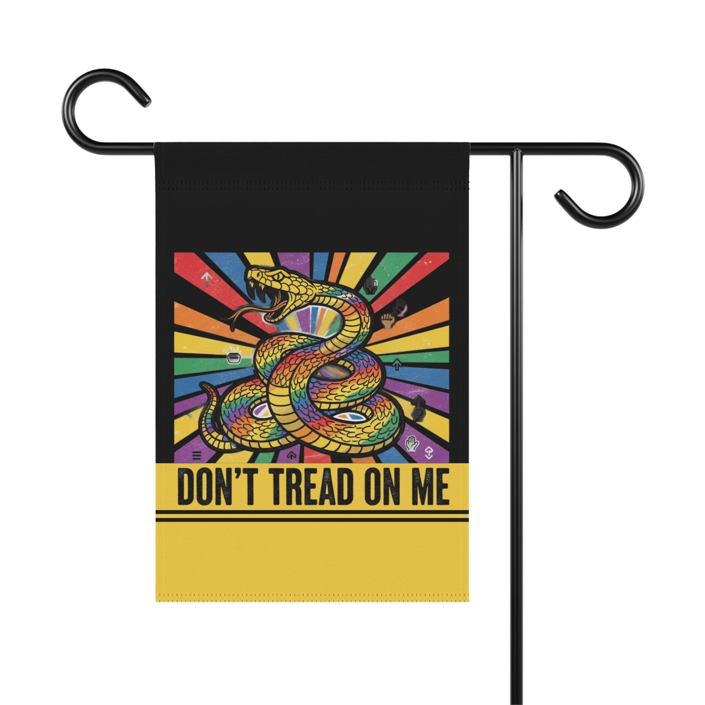 Vibrant Don't Tread on Me Snake Garden Flag product type