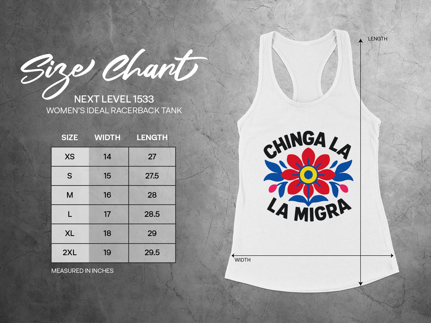 Chinga La Migra Women's Ideal Racerback Tank Top