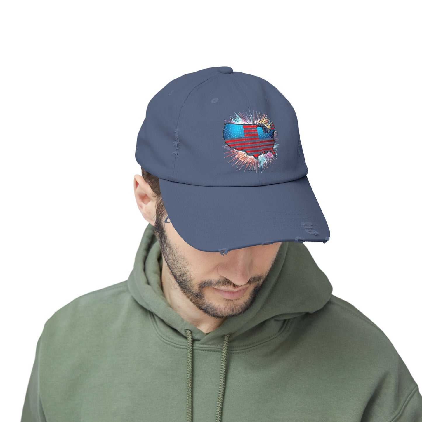 Unisex Distressed Cap with Texas Flag Design - Perfect for Festivals and Casual Outings