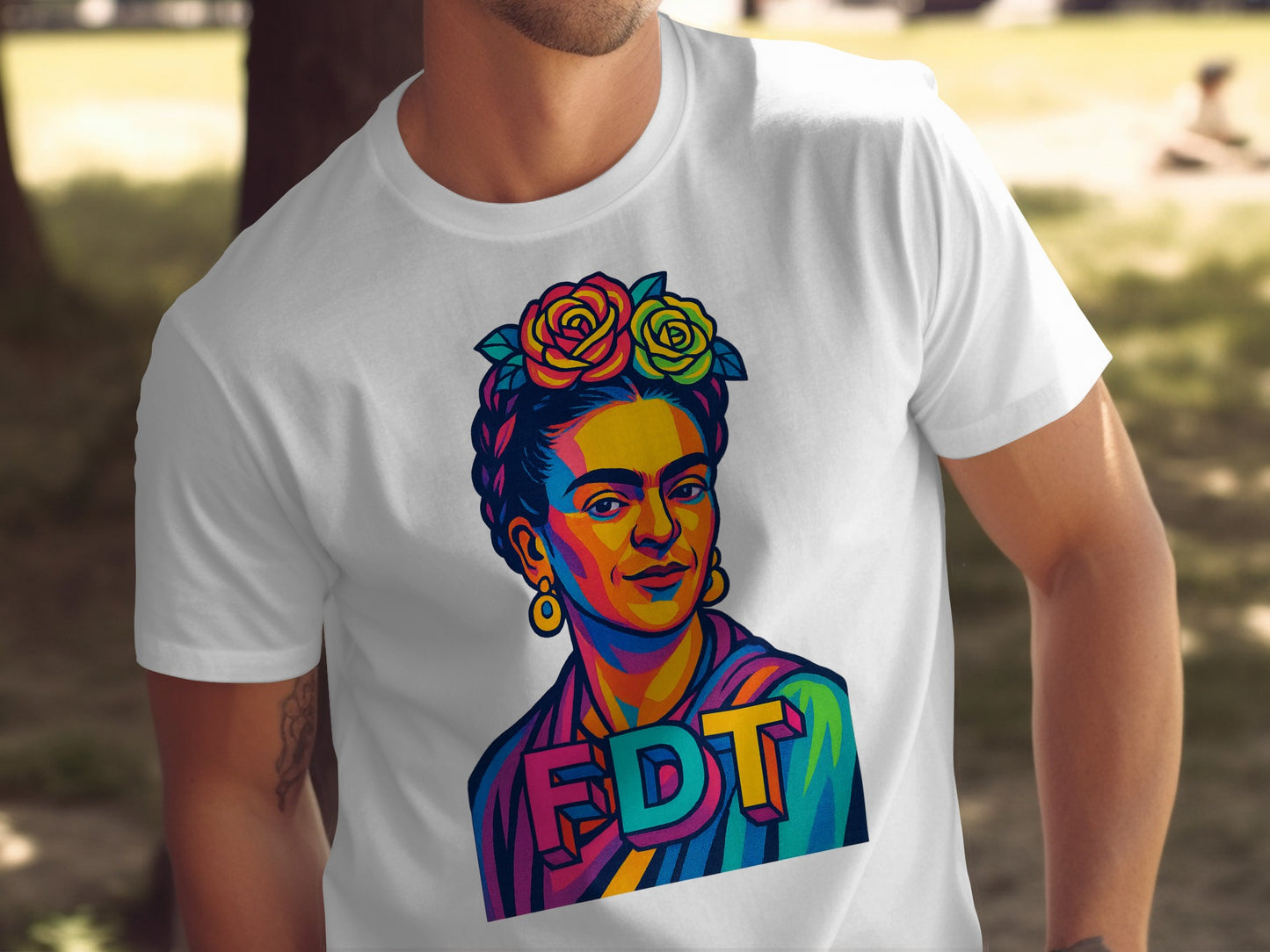 Colorful Artistic Portrait Print T-Shirt product type