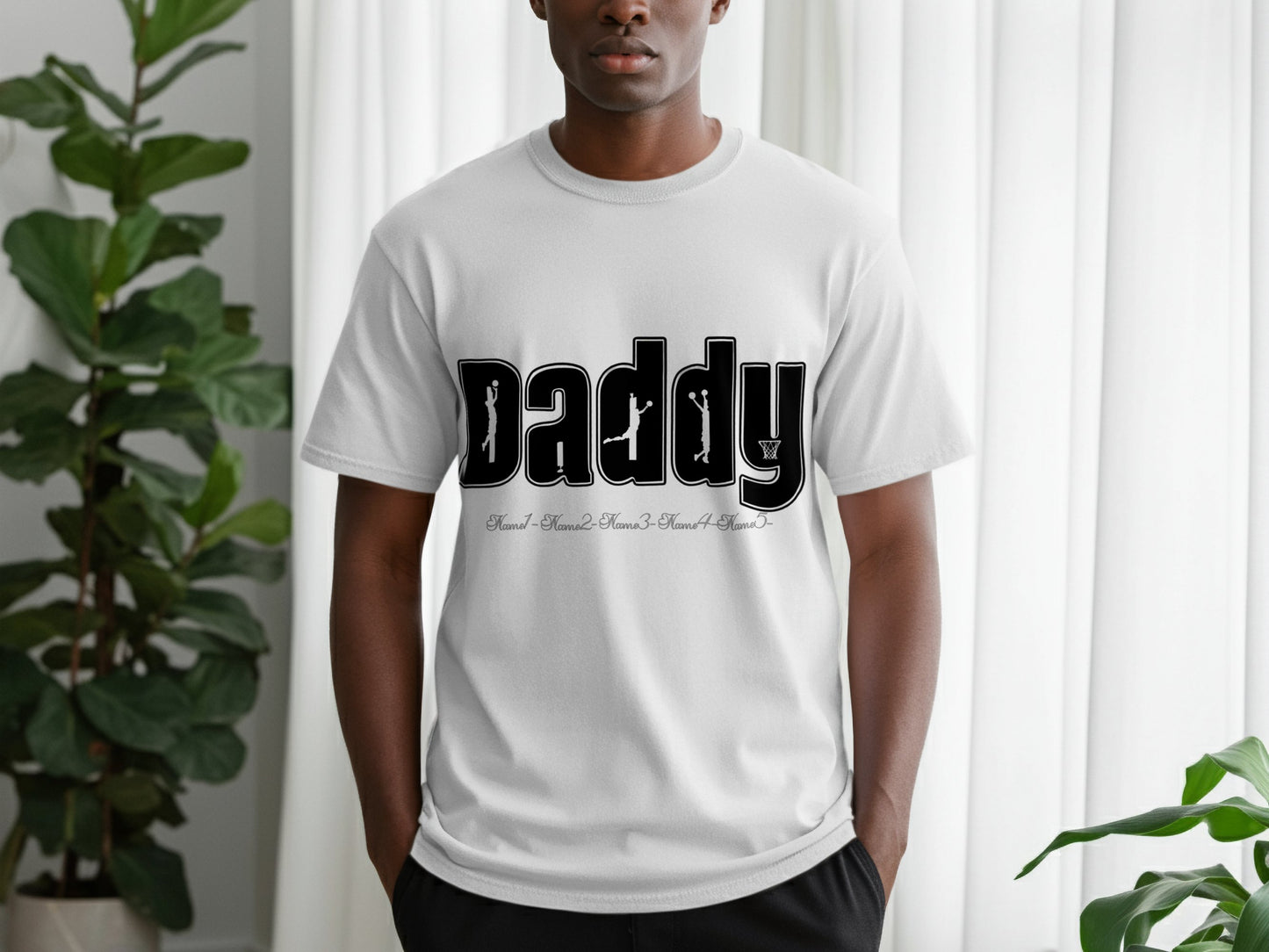 Daddy Black Text Casual Printed T-shirt product