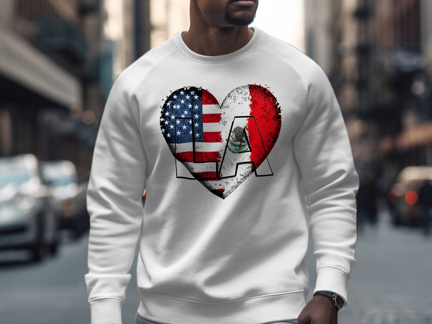 LA Heart Design American Mexican Flag Sweatshirt product